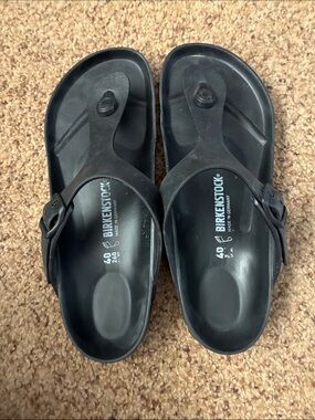 Birkenstock Black Gizeh Thong Sandals
